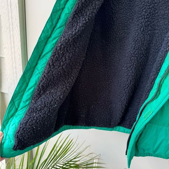 Abercrombie Kids Boys Hooded Puffer Coat Sherpa-Lined Color Block Jacket 13/14 - Picture 8 of 10